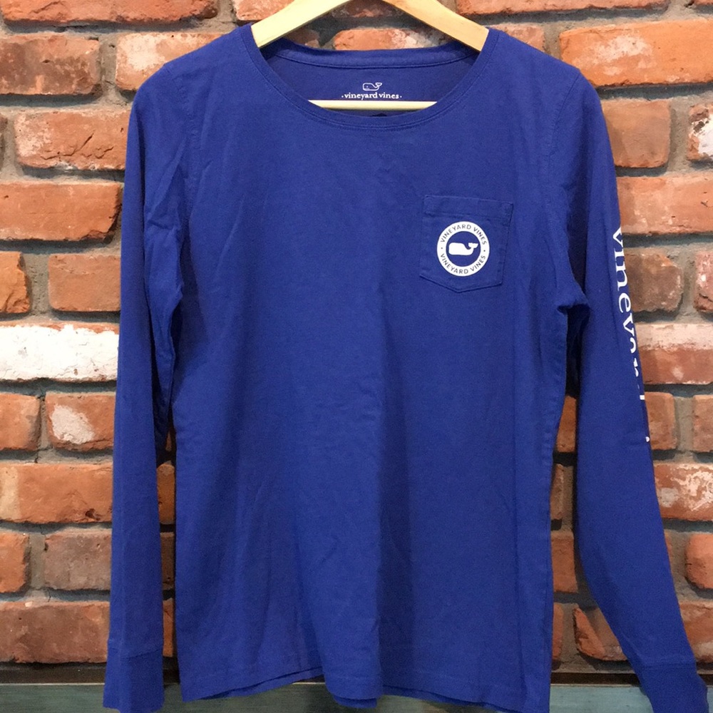Vineyard Vines royal blue long sleeve t shirt